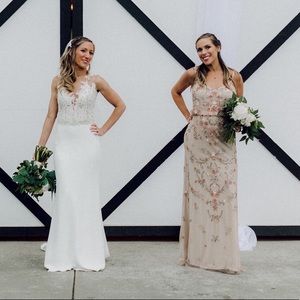 Adrianna Papell Beaded Blouson Gown